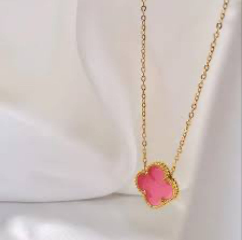 Flower Necklace Pretty Design Long Chain Simple Design Necklace W10182 - TUZZUT Qatar Online Shopping