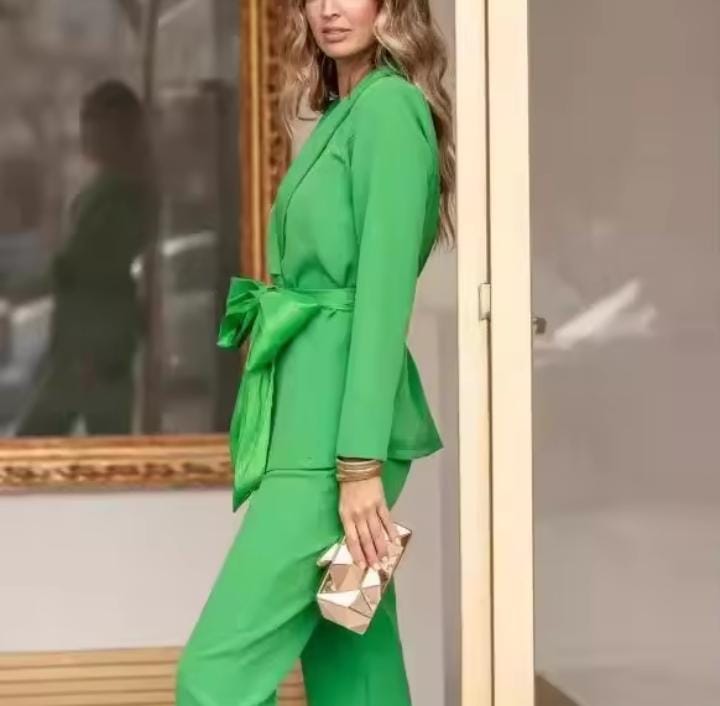 Women Long Sleeve Butterfly Knot Dress Set S0282209 Women Long Sleeve Butterfly Knot Dress Set S0282209