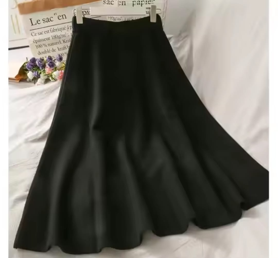 Autumn and Winter Sweater Pullover Knitted Half Skirt 58037 Autumn and Winter Sweater Pullover Knitted Half Skirt 58037