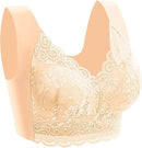 Women's Floral Lace Bra Without Underwire Bralette Bustier Padded Push Up Bra Comfortable Bra B107317 - TUZZUT Qatar Online Shopping