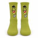 1Pair Men’s Green Cartoon-Face Crew Socks S5011863