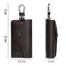 Contacts Genuine Leather Car Key Case Card ID Holder Wallet Keyring Keychain 1004H - Tuzzut.com Qatar Online Shopping