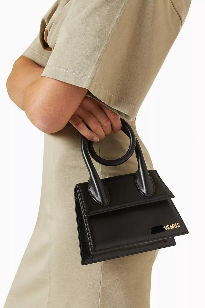 Le Chiquito Noeud Tote Bag in Smooth Cowskin Leather B189 - TUZZUT Qatar Online Shopping