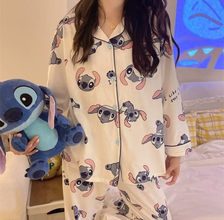 Pajamas for Women Long-sleeved Pants Cartoon Homewear Set 572273 Pajamas for Women Long-sleeved Pants Cartoon Homewear Set 572273