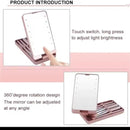 Rechargeable LED Light Mirror with 14 pieces Travel Makeup Brush Set - TUZZUT Qatar Online Shopping