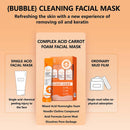 Carrot Foam Mask with Acid Complex Deep Bubble Cleaning Pore Cleansing , Blackhead removal, Exfoliation, Moisturizing (4gm x 12pcs Pack) - Tuzzut.com Qatar Online Shopping