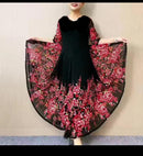 V-Neck Print Women Long Dress B-306159 - TUZZUT Qatar Online Shopping