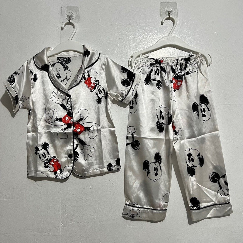 Children Silk Long Sleeve Top+Trousers 2Pcs Pajamas Set   1646193 - TUZZUT Qatar Online Shopping