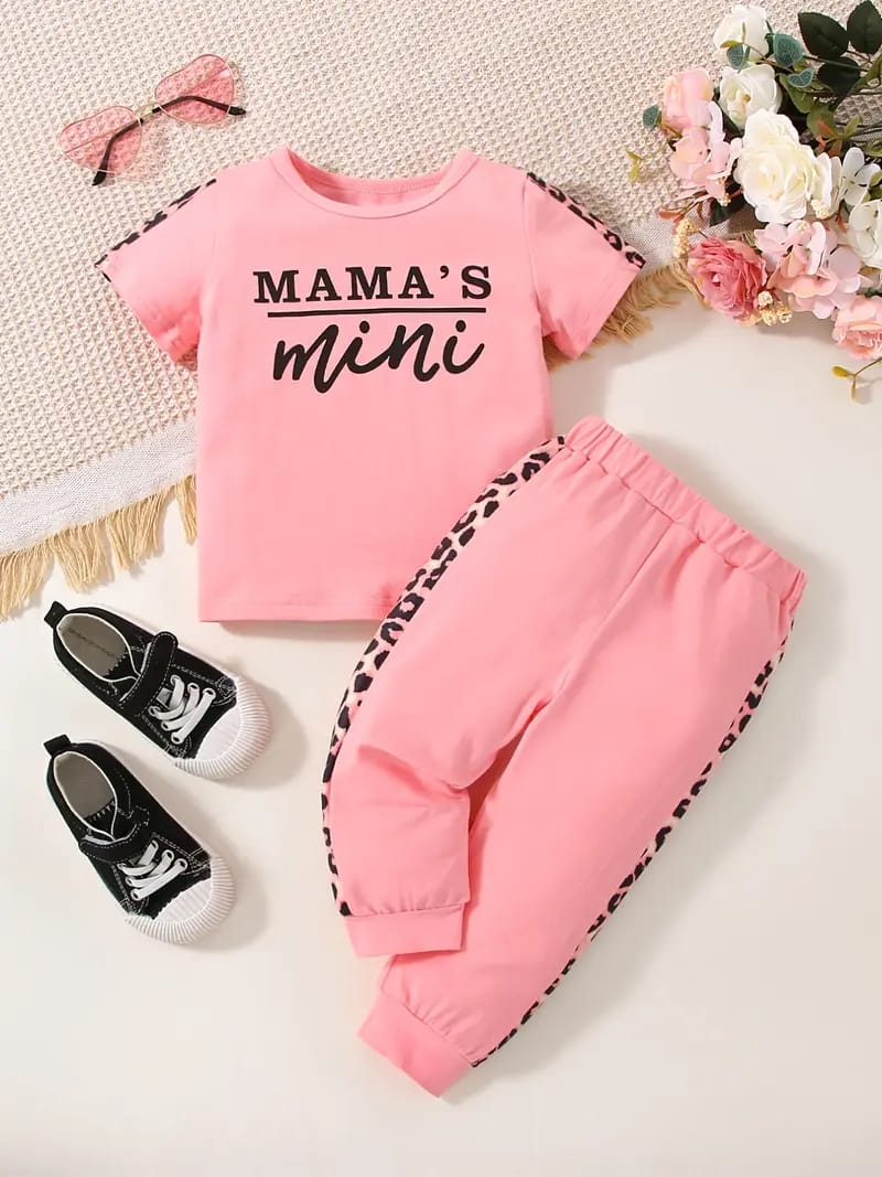 Children's Suit Girls Round Neck short sleeve T-shirt 1631581 Children's Suit Girls Round Neck short sleeve T-shirt 1631581