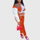 Women's Long Sleeve Letter/Number Pants Set L 292812 - TUZZUT Qatar Online Shopping