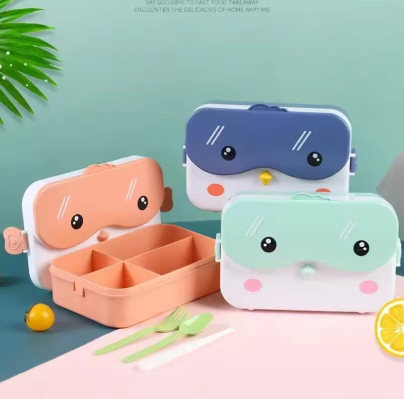 School Kids Bento Rectangular Leakproof Plastic Portable Lunchbox  1688262 - TUZZUT Qatar Online Shopping