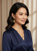 Regal Gold Filigree Necklace and Earring Set B-11207 - TUZZUT Qatar Online Shopping