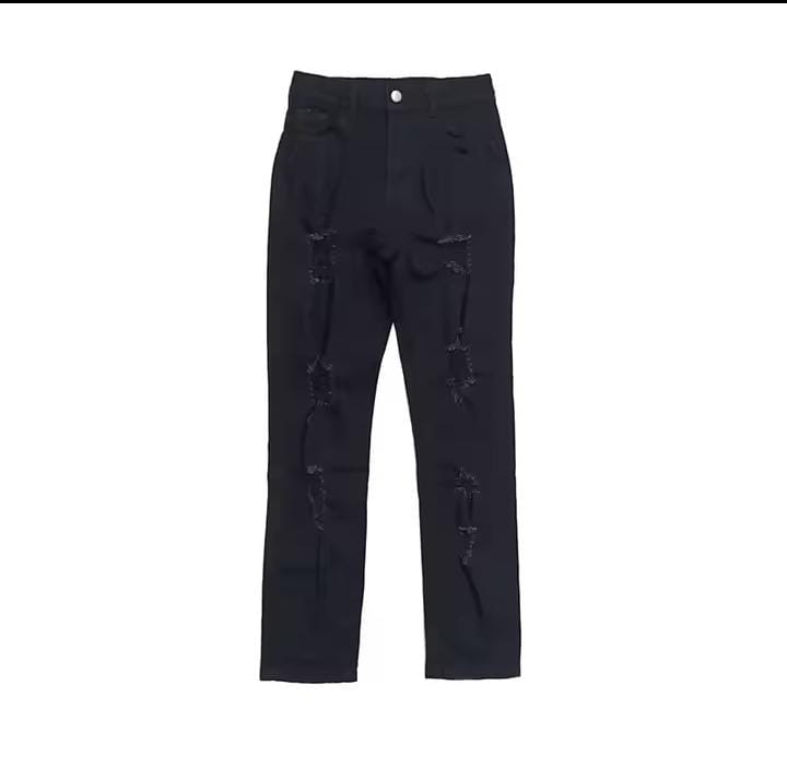 Women's Black Denim High Waist Jeans B205534 Women's Black Denim High Waist Jeans B205534