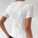 Women's Short Sleeve Solid Color T-Shirts 592849 - TUZZUT Qatar Online Shopping