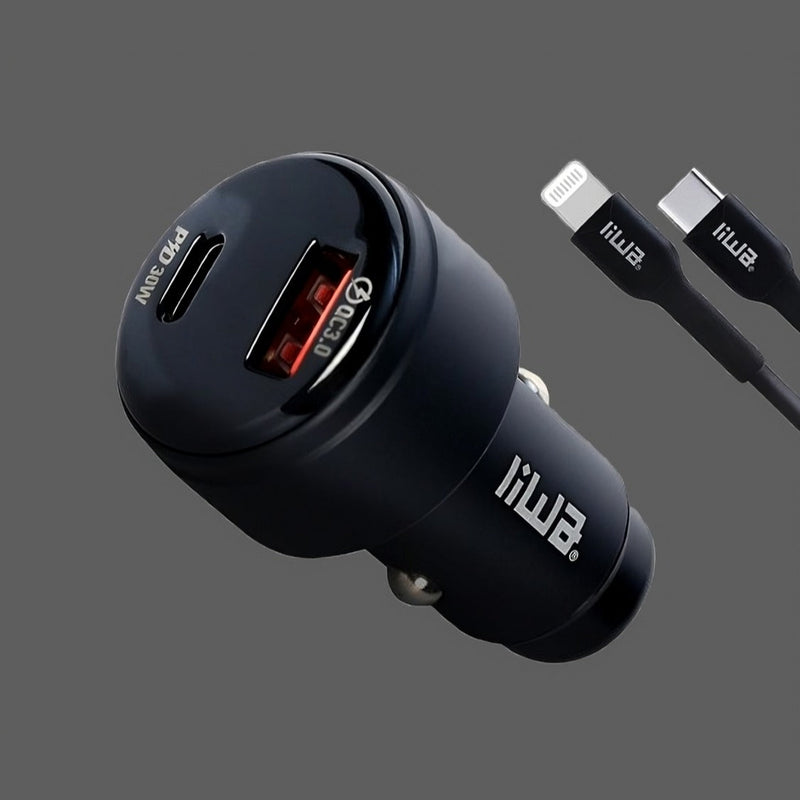 Liwa PD Car Adapter 48W /USB / C+Lightning /LW-CC-48 - TUZZUT Qatar Online Shopping