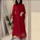 Women's Short Chiffon Prom Long Sleevess Dresses    S5169170 - TUZZUT Qatar Online Shopping