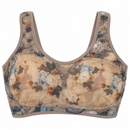 Women’s Beige Floral-Print Wide-Strap Bra 110351 - 4XL