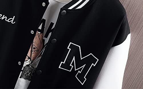 Men's Baseball Big M Letter Bomber Jackets S5066370 XL