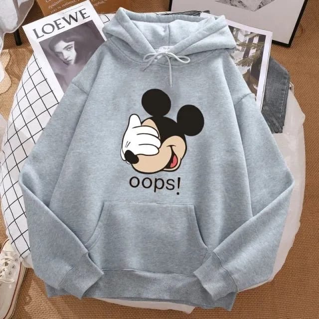 Oops Printed Fleece Full Sleeves Pull Over Hoodie TZ7045 Oops Printed Fleece Full Sleeves Pull Over Hoodie TZ7045
