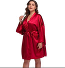 Pajamas Sleepwear Womens Silk Satin Robes 269377 M - TUZZUT Qatar Online Shopping