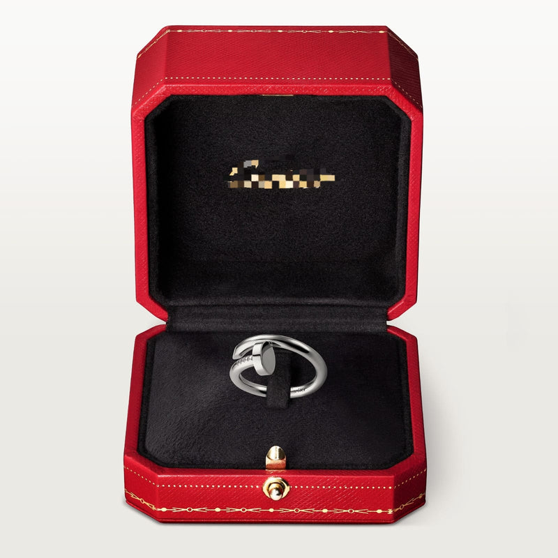 Nail Classic White Gold Finger Ring CR105 - TUZZUT Qatar Online Shopping