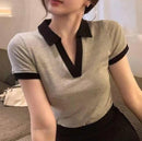 Women's Short Sleeve Sweet Style T-Shirt    384422 - TUZZUT Qatar Online Shopping