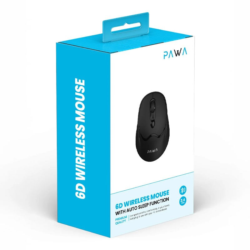 PAWA 6D Wireless Mouse With Auto Sleep Function -Black PAWA 6D Wireless Mouse With Auto Sleep Function -Black