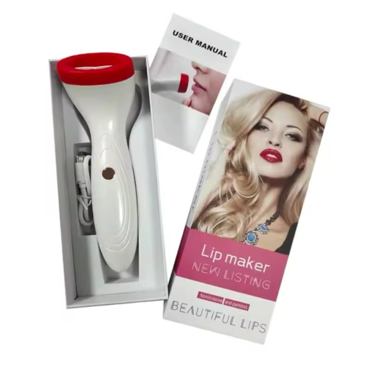 Lipmaker Silicone Lip Plumper Device Electric Lip Plump Enhancer Care Tool Lipmaker Silicone Lip Plumper Device Electric Lip Plump Enhancer Care Tool