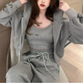 3 Pcs Women's Long Sleeve Letter/Number Pants Set 472737  - M