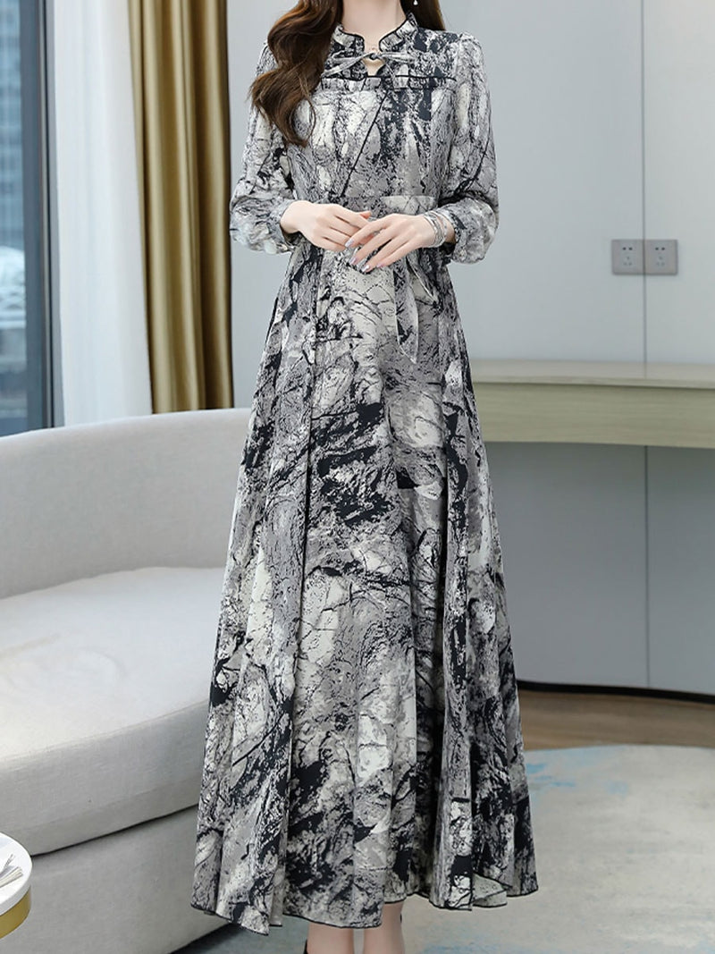 Women's Long Sleeve Tea Dresses M 397305