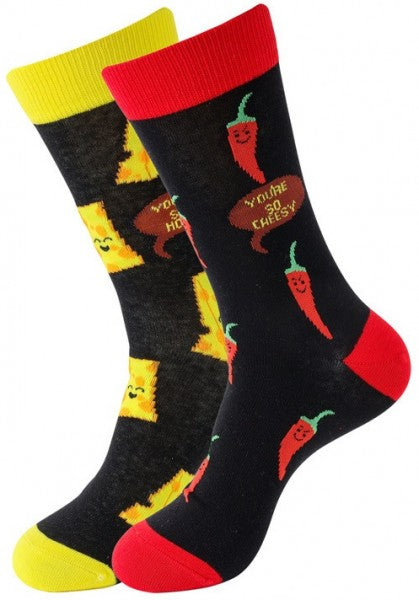 Kid's Design Cheese and Peppers socks Socks   S5120530 - TUZZUT Qatar Online Shopping