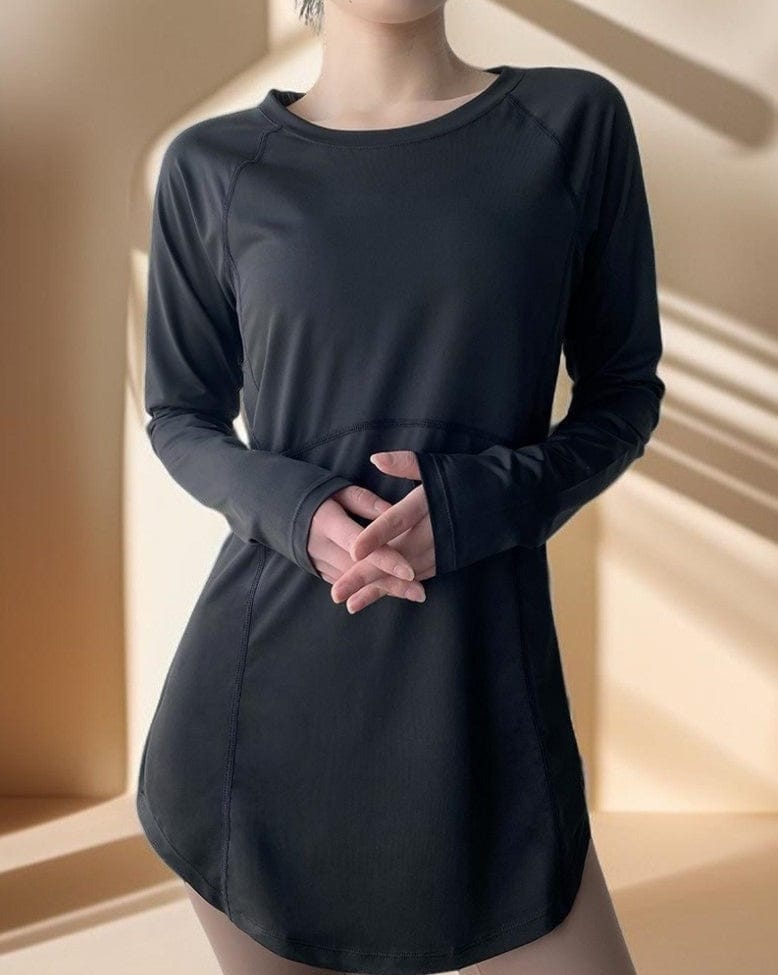 Women's Quick-Drying Long Sleeve T-Shirt Breathable Elastic Workout Running Top S609720 Women's Quick-Drying Long Sleeve T-Shirt Breathable Elastic Workout Running Top S609720