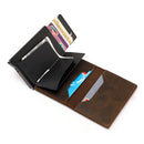 AirTag Wallet - Premium Leather Card Holder RFID Blocking Smart Wallet with AirTag Case - Tuzzut.com Qatar Online Shopping