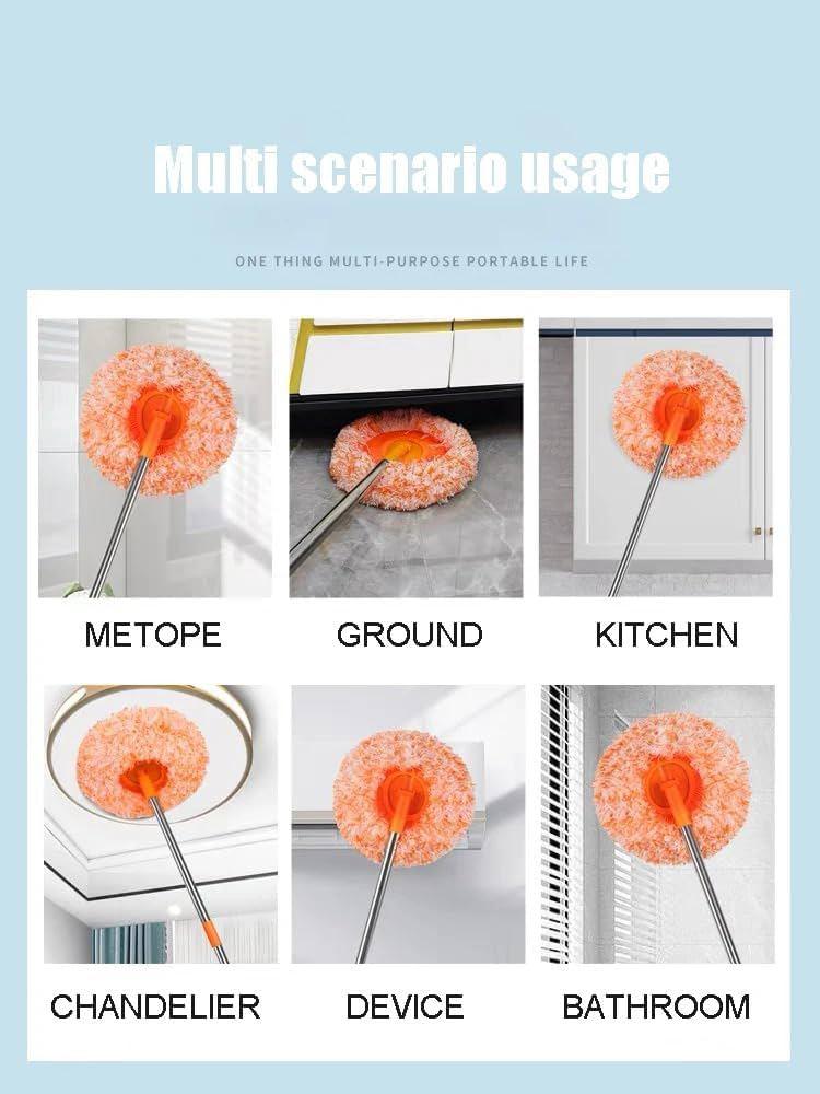 Multi-purpose Rotatable Microfiber Rod Mop Brush Extendable Handle