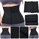 Women's Black Adjustable Waist Trainer Corset Belt – Hook & Eye Closure 595