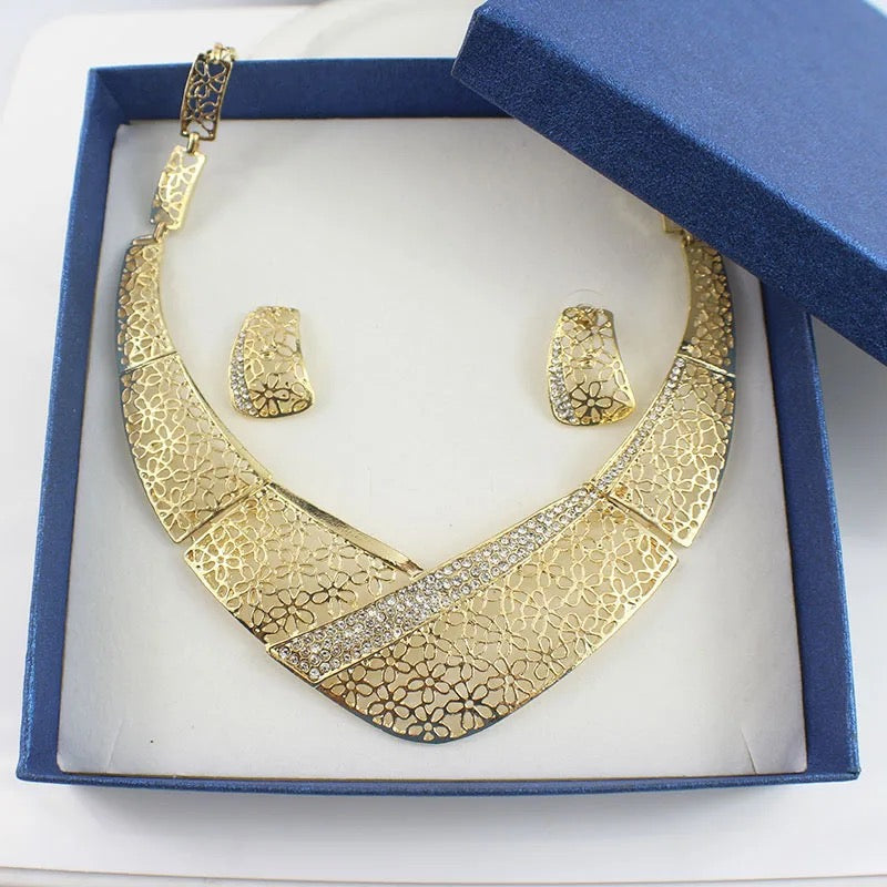 Necklace Earrings Set for Women - Tuzzut.com Qatar Online Shopping