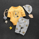 Bebe Spring and Autumn Cotton Lion Casual 3 Pieces Baby 19207439 - Tuzzut.com Qatar Online Shopping