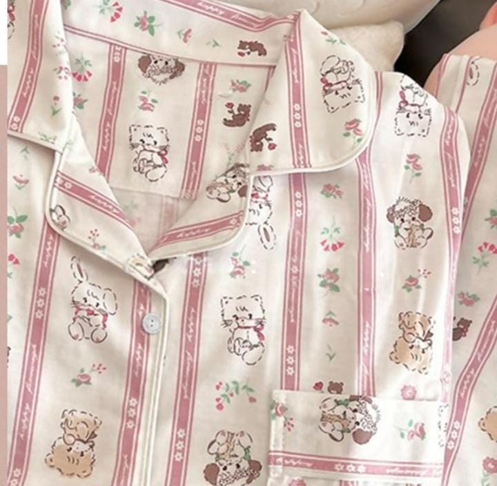 Women's Pajamas Long-sleeved Two-piece Set 501917 Women's Pajamas Long-sleeved Two-piece Set 501917