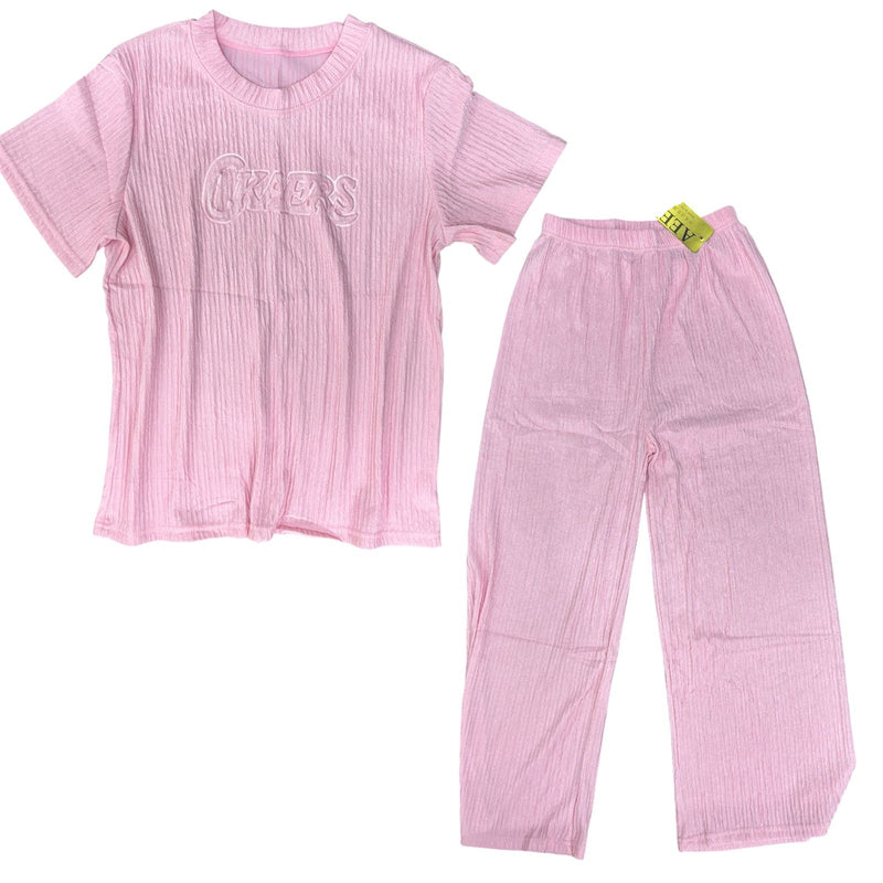 Women Trendy Round Neck Summur Crop Co-ord Set - TUZZUT Qatar Online Shopping