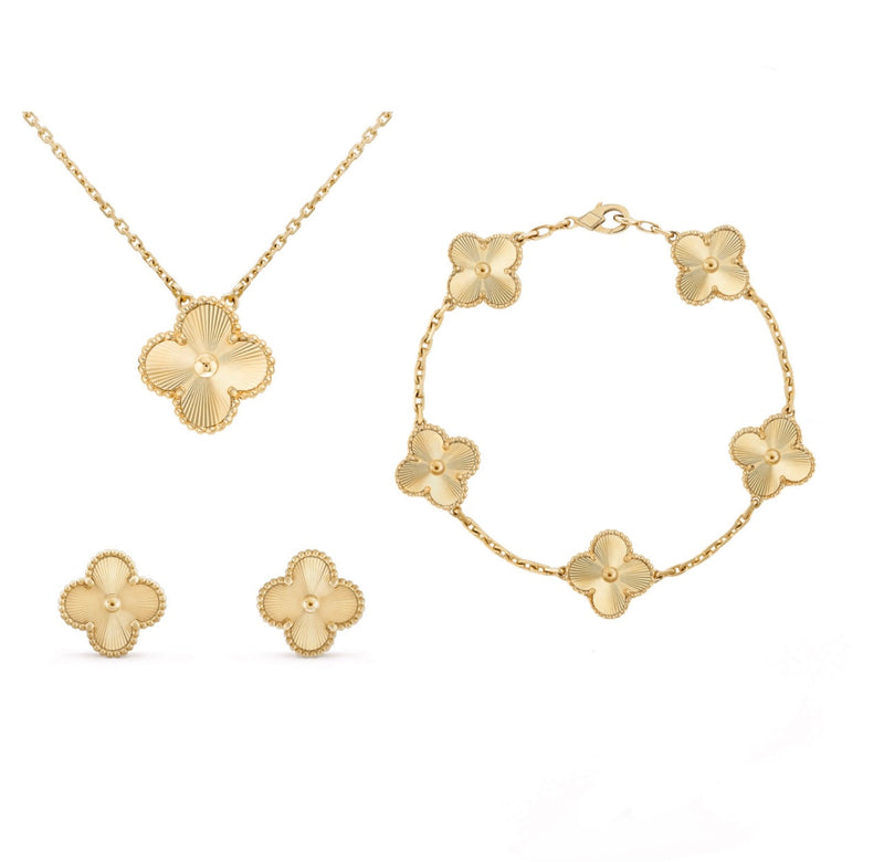 3pcs Bridal Dubai Gold Color Zirconia Full Jewelry Sets For Women X4831001 - TUZZUT Qatar Online Shopping