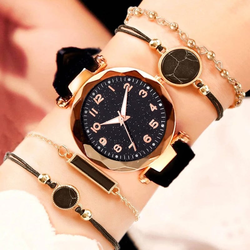 5 Pcs Women's Quartz Watches 399424