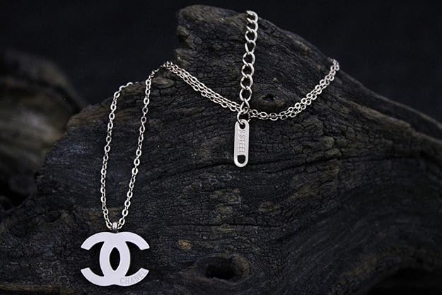 Stainless Steel Silver Fashion Necklaces DN2075 - TUZZUT Qatar Online Shopping