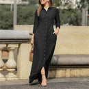 Women's Long Sleeve Tea Dresses 366606 - - TUZZUT Qatar Online Shopping