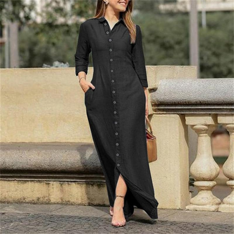Women's Long Sleeve Tea Dresses 366606 - Women's Long Sleeve Tea Dresses 366606 -