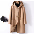 Stylish Regular Fit Button Detail Midi Length Coat B-149001 - TUZZUT Qatar Online Shopping