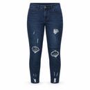 Women’s Dark Blue Distressed Slim-Fit Jeans S4995158 -M