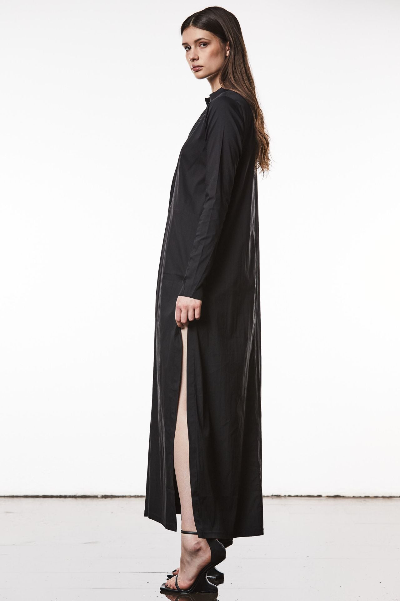 Women's Cotton Blend Maxi Shirt Dress 159557 Women's Cotton Blend Maxi Shirt Dress 159557