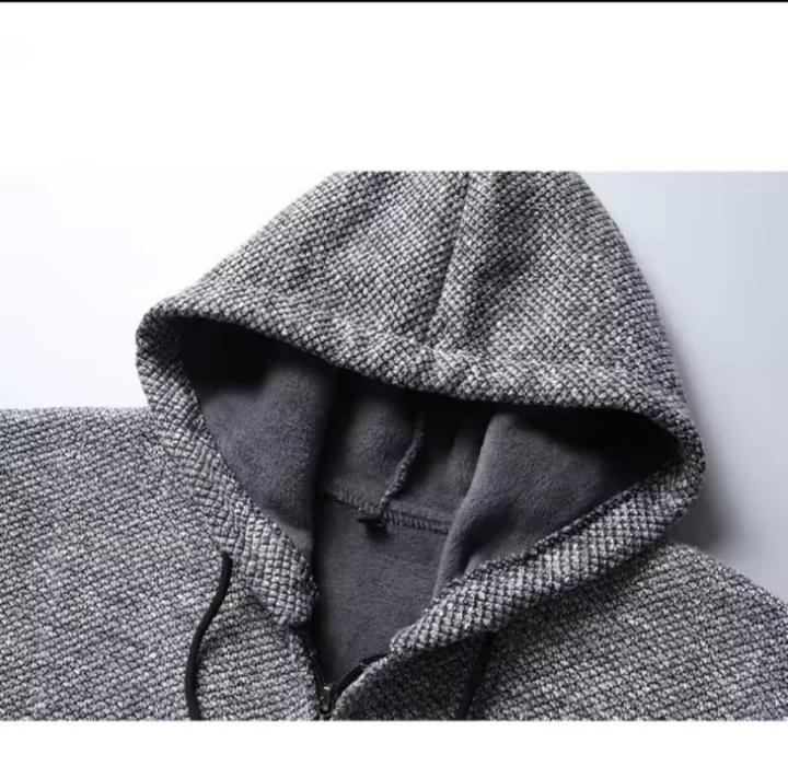 Autumn New Men's Knitted Hooded Cardigan Jacket S3218901 3XL