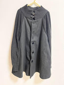 Women's Dark Gray Button Winter Swing Coat Knit Sleeves & Collar   B187038 - TUZZUT Qatar Online Shopping