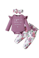 Newborn Baby Sleeveless Romper Top+Flowers Shorts+Headband 3PCS Outfit 1442285 - TUZZUT Qatar Online Shopping
